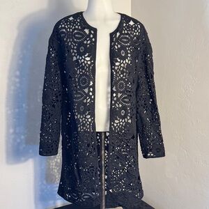 ZARA Limited Edition Black Crochet Jacket  NWT